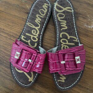 Sam Edelman Granada Dark Pink Peony Sandal Buckle Sz 8